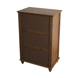 Fluted 5 Drawer Dresser, 45 Inch Tall Modern Chest of Drawers, Bedroom Dresser with Metal Handle, W1716P330707