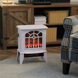 ZNTS 750W/1500W 18 inch Electric Fireplace Heater-white （Prohibited by WalMart） 07595653