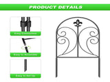 Decorative Garden Fence 10 Pack, 24in, Rustproof Metal Fencing, Arched 47654300