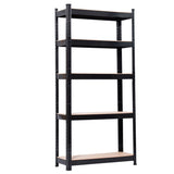 ZNTS 5 Tier Heavy Duty Metal Shelving Rack Unit Garage Storage Shelf Black UK 12865320