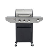 Propane Grill 3 Burner Barbecue Grill Stainless Steel Gas Grill with Side Burner and Thermometer for 21785975