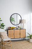 32" Circle Mirror with Metal Beaded Frame, Wall Mirror for Living Room Bedroom Entryway W2078138953