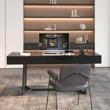Modern Black 70.87" Computer Desk, Study & Work Desk, Y-Shaped Metal Legs W331P286651