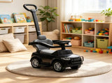 2-in-1 Baby Push Car & Ride-On, Push Handle with Safety Guardrail, Black 18367500