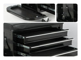 Rolling 3-Drawer Tool Chest Mechanic Seat with Foldable Side Trays, 350 lb Capacity 28941741