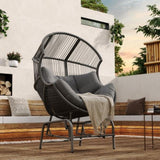 Palos Outdoor Wicker Glider Chair - Dark Gray N775P191232G