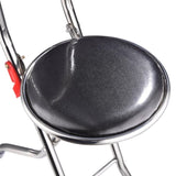 Hold 187.4 Lbs Folding 2-in-1 Folding Cane Seat ,Thickening Travel Seat and Cane, Four-Leg Folding 79062086