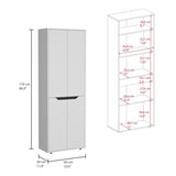 Herrin Storage Cabinet Kitchen Pantry With Four Doors and and Five Interior Shelves B200P173176
