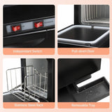 Hot Towel Warmer for Facials Massage, Esthetician Towel Heating Cabinet Black, Aluminum Chamber, 72607372