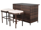Bar Table And Bar Stool Three-Piece Set Brown Gradient 56323534