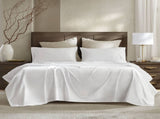 4 Pieces Cal King Sateen Sheet Set,White B035P381314