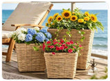 3-Piece Nested Rattan Planter Set, UV Resistant PP Wicker Plant Boxes with Removable Liner & 32949696