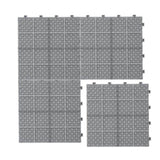 12 x 12 Inch Gray Interlocking Deck Tiles Plastic Waterproof Outdoor All Weather Anti-slip Bathroom 55281923