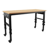 60" 24'' Adjustable Workbench, Rolling Heavy-Duty Worktable with Power Outlet and Wheels, Large W1239P179961