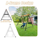 Swing Sets Backyard, Swingset Outdoor Kids, Toddler Porch Swing, Metal A-Frame Swing Stand 20773120