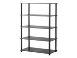 No Tools 5-Shelf Bookcase, True Black Oak 97870339