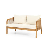 4-Pieces Acacia Wood Patio Furniture, Outdoor Furniture with Coffee Table, Patio Conversation 72408.00LBGE