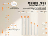 Drill-Free L-Shaped Room Divider Curtain Rod, Adjustable 28"-142"W x 4-10 ft H Heavy-Duty Partition 03193391