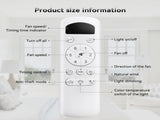 42 Inch White Ceiling Fan with 22W LED Light and Remote Control MDF Blades Reversible DC Motor W934P293298