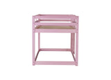 Solid Wooden, Solid Rubber Wooden Twin over Twin Loft Bed with Ladder, with Bed Platform of W504P191672