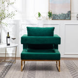 Lenola Contemporary Upholstered Accent Arm Chair, Green T2574P164510
