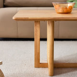Chinese style log wind Imitation rattan tea table rectangular solid wood coffee table small family W115191494