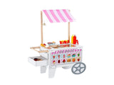 Ice Cream Cart for Kids, 20 PCS Pretend Play Ice Cream Shop Set with Ice Cream Cones, Popsicles, 80820520