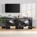70.87 inch Farmhouse Console Table, X Shape Detachable ExtraLong Table with Storage for Entryway, W2317P233346