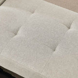 Convertible Sleeper Sofa Chair Adjustable Backrest Recliner with Pullout Sofa Bed with Wheels, W1413P227519