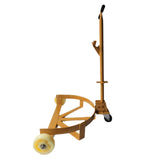 55 Gallon Drum Dolly, 1200lbs capacity, with 2 fixed PU Wheels and 1 swivel wheel - Low Profile W2019P296677
