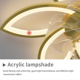 Modern Ceiling Fan with Lights Remote Control, 3 Light Color 6 Speeds,Gold Color Ceiling Fan Lamp W1962P237610