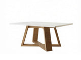 Modern 47 Inch Rectangular Dining Table, Kitchen Dinner Table Seats 4 02220564