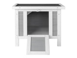 20" Wooden Waterproof Rabbit Hutch Pet Bunny Small Animal House Habitat Gray 12704560