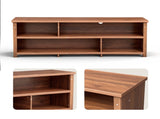 Dark Brown Particle Board TV Stand, 70.07"15.75"24.4" Double Layer Entertainment Center with Open 05126752