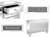 () 6-Drawer Mirrored Chest MDF 26.4*12*28in Silver 37459080
