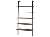 5-Layer Wall-Mounted Density Board Iron Frame Display Rack 23.62*11.81*70.87in Retro Brown with 95329862