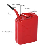 20L US Standard Cold-rolled Plate Petrol Diesel Can Gasoline Bucket with Oil Pipe Red 10380296