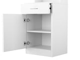 Standing 5 Compartments 1 Drawer 1 Door MDF Barber Cabinet White 43284972