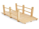 5 Feet Wooden Garden Bridge - 100% Fir Wood Construction, Easy Assembly with Hardware, Ideal for 00678135