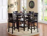 ZNTS 5-Piece Counter Height Dining Set, Ebony B046P147189