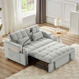 ZNTS 1 versatile foldable sofa bed in 3 lengths, modern sofa sofa sofa velvet pull-out bed, adjustable W2151127338