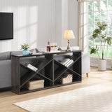 70.87 inch Farmhouse Console Table, X Shape Detachable ExtraLong Table with Storage for Entryway, W2317P233346