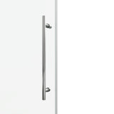 60*66" Fixed & Sliding Shower Door, Round Tube Hardware, Clear Glass Shower Door, 3/8 SGCC 93783804