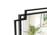 24*36 Ines Modern Vanity Mirror with Multi-functional Shelf, Large bathroom Mirror, Black Frame W708P421807