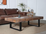 Rustic Industrial Wood Coffee Table, 47.2*23.5x18" Wood Coffee Table, Handcrafted Table W2729P270748