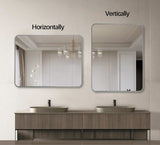 24x36 Inch Silver Metal Framed Rectangular Bathrrom Mirror for Wall. W2203P302742