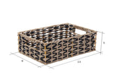 Rectangle Hand Weaved Wicker Baskets Set of 2 78618122