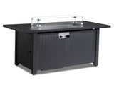 43-Inch Fire Table50000 BTU Gas Firepit with Volcanic Stone Black 45855548