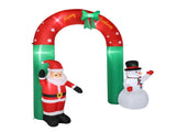 8ft with Santa Snowman 7 Lights Inflatable Festive Arch Decoration 14926679