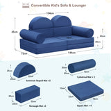 Modular Kids Play Sofa,10-Pieces Convertible Modular Play Sofa Bes for Playroom,Bedroom, W1889P337579